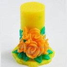 Купить  Силиконовая форма Свеча букет из роз, 3D  в  Мыльная фабрика 